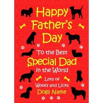 Personalised From The Dog Fathers Day Card (Red, Special Dad)