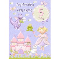 Personalised Kids Princess Birthday Card