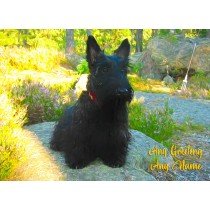Personalised Scottish Terrier Greeting Card (Birthday, Christmas, Any Occasion)