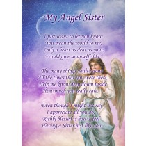 Angel Sister Poem Verse Card