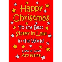 Personalised Sister in Law Christmas Card (Red)