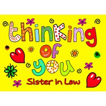 Thinking of You 'Sister in Law' Greeting Card