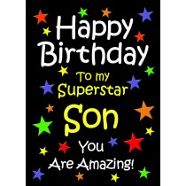 Son Birthday Card (Black)