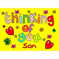 Thinking of You 'Son' Greeting Card