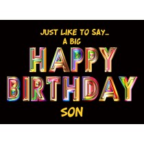 Happy Birthday 'Son' Greeting Card