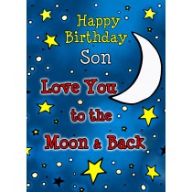 Birthday Card for Son (Moon and Back) 