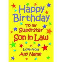 Personalised Son in Law Birthday Card (Yellow)