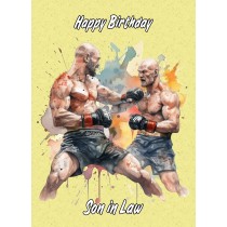 Mixed Martial Arts Birthday Card for Son in Law (MMA, Design 3)