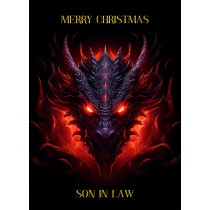 Gothic Fantasy Dragon Christmas Card For Son in Law (Design 1)