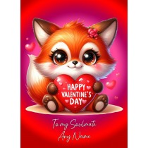 Personalised Valentines Day Card for Soulmate (Fox)