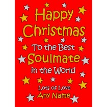 Personalised Soulmate Christmas Card (Red)