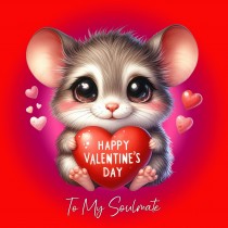Valentines Day Square Card for Soulmate (Mouse)