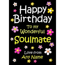 Personalised Soulmate Birthday Card (Black)