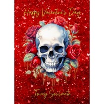 Valentines Day Card for Soulmate (Fantasy Skull, Design 1)