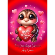 Personalised Valentines Day Card for Wonderful Someone (Turtle)