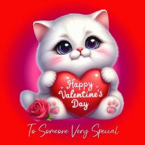 Valentines Day Square Card for Wonderful Someone (Cat Kitten)