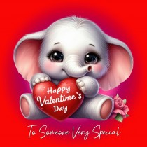 Valentines Day Square Card for Wonderful Someone (Elephant)