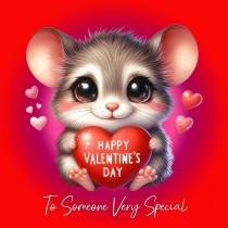 Valentines Day Square Card for Wonderful Someone (Mouse)