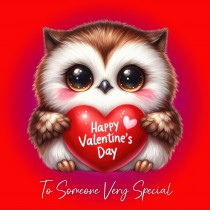 Valentines Day Square Card for Wonderful Someone (Owl)