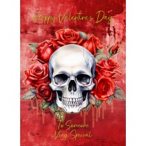Valentines Day Card for Wonderful Someone (Fantasy Skull, Design 3)
