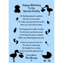 from The Bump Poem Verse 'to My Special Daddy' Baby Blue Birthday Card