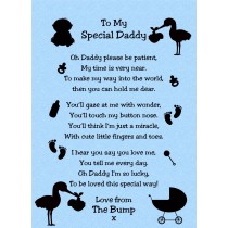 from The Bump Poem Verse 'to My Special Daddy' Baby Blue Greeting Card