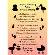 from The Bump Poem Verse 'to My Special Daddy' Baby Peach Birthday Card