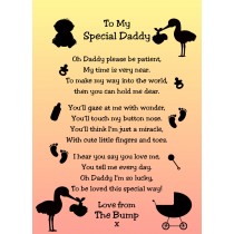 from The Bump Poem Verse 'to My Special Daddy' Baby Peach Greeting Card