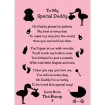 from The Bump Poem Verse 'to My Special Daddy' Baby Pink Greeting Card