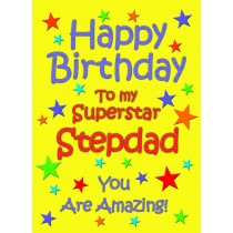 Stepdad Birthday Card (Yellow)