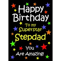 Stepdad Birthday Card (Black)