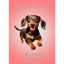 Dachshund Dog Mothers Day Card For Stepmum