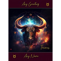 Personalised Fantasy Horoscope Greeting Card (Taurus)