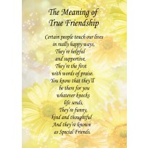 True Friendship Poem Verse Greeting Card