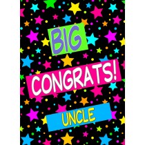 Congratulations Card For Uncle (Stars)