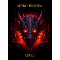 Gothic Fantasy Dragon Christmas Card For Uncle (Design 1)