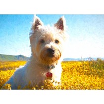 West Highland Terrier Art Blank Greeting Card
