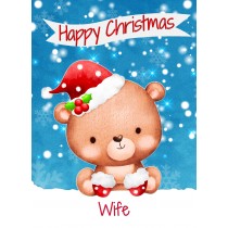Christmas Card For Wife (Happy Christmas, Bear)