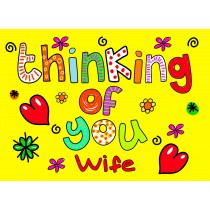 Thinking of You 'Wife' Greeting Card