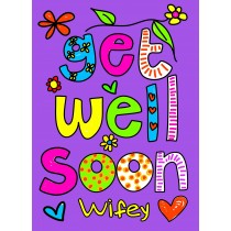 Get Well Soon 'Wifey' Greeting Card