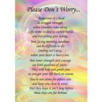 Don't Worry Poem Verse Greeting Card