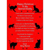 Personalised 'from The Cat' Christmas Poem Verse Card (Special Daddy)