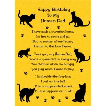 from The Cat Verse Poem Birthday Card (Yellow, Human Dad)