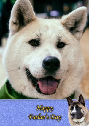 Akita Dog Father's Day Card