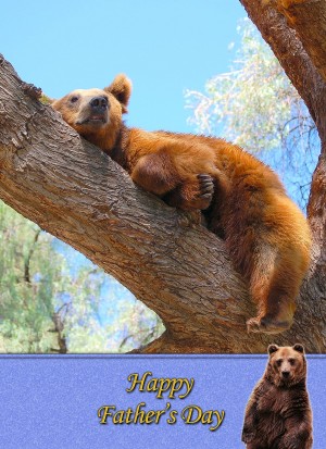 Grizzly Bear Father's Day Card