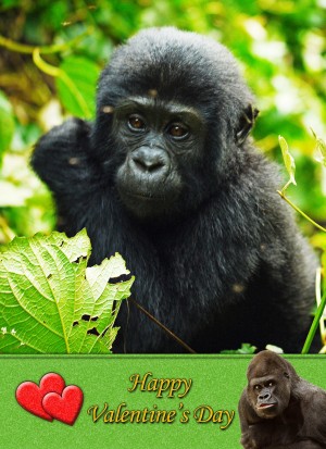 Gorilla Valentine's Day Card