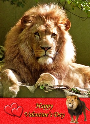 Lion Valentine's Day Card
