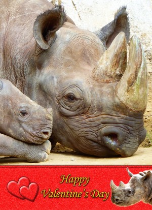 Rhino Valentine's Day Card
