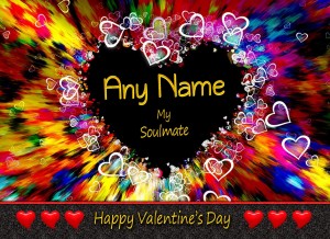 Personalised Valentines Day 'Soulmate' Verse Poem Greeting Card