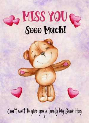 Missing You Greeting Card (Hearts)